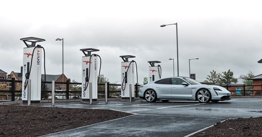 Charging An Electric Car In Public