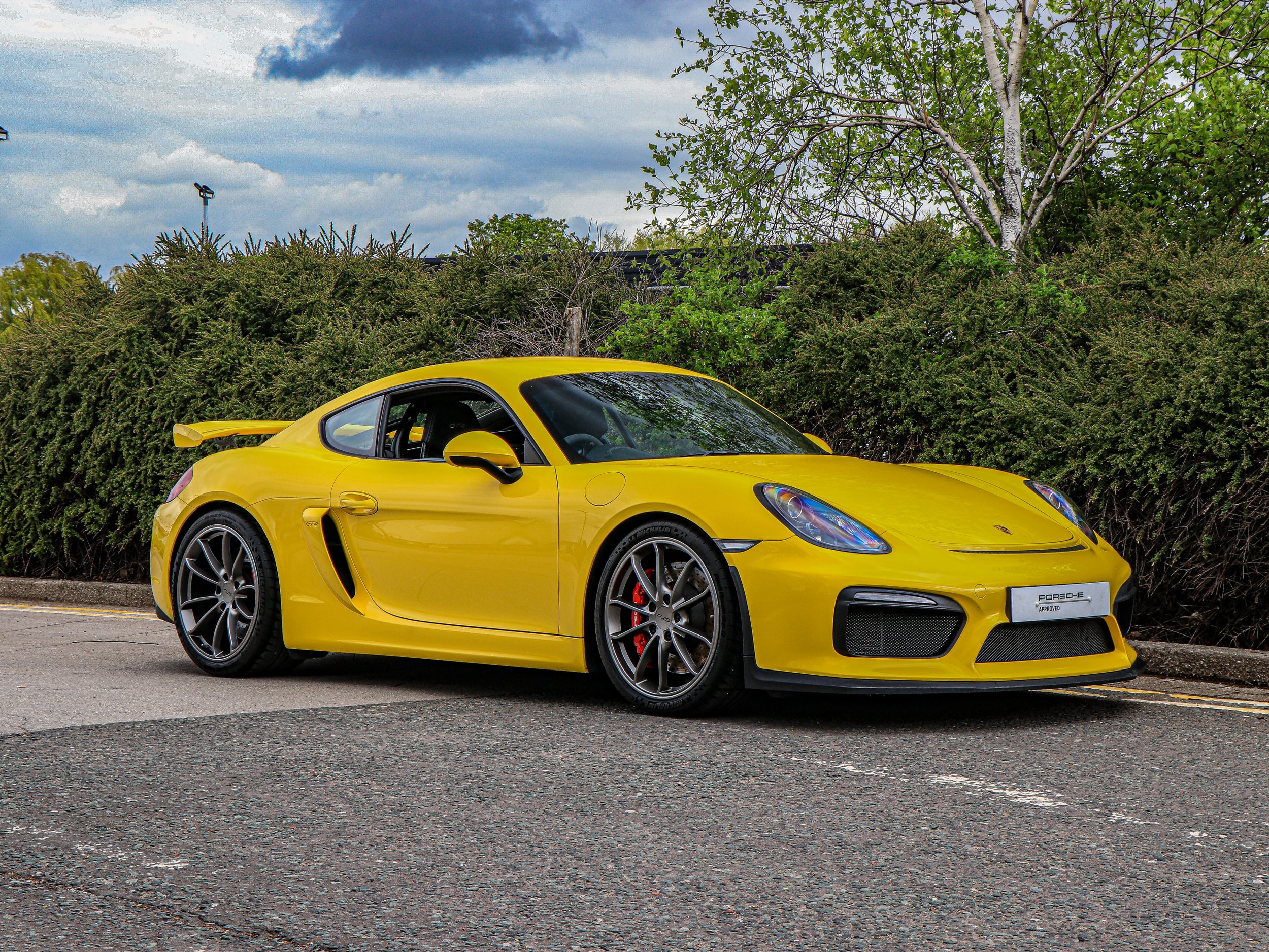 Rear view of Porsche Taycan 4S